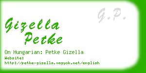 gizella petke business card